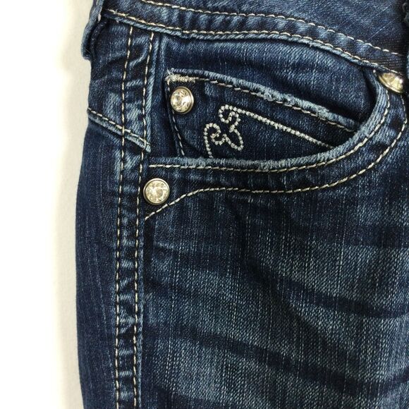 Rock Revival Womens Sasha Boot Cut Jeans Denim Stretch Dark Wash Blue Size 29 - Picture 9 of 16